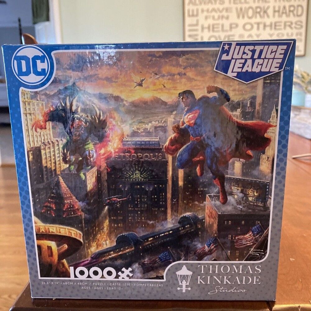 NIB Thomas Kinkade DC Justice League Superman Man - 1000 Piece Puzzle NEW